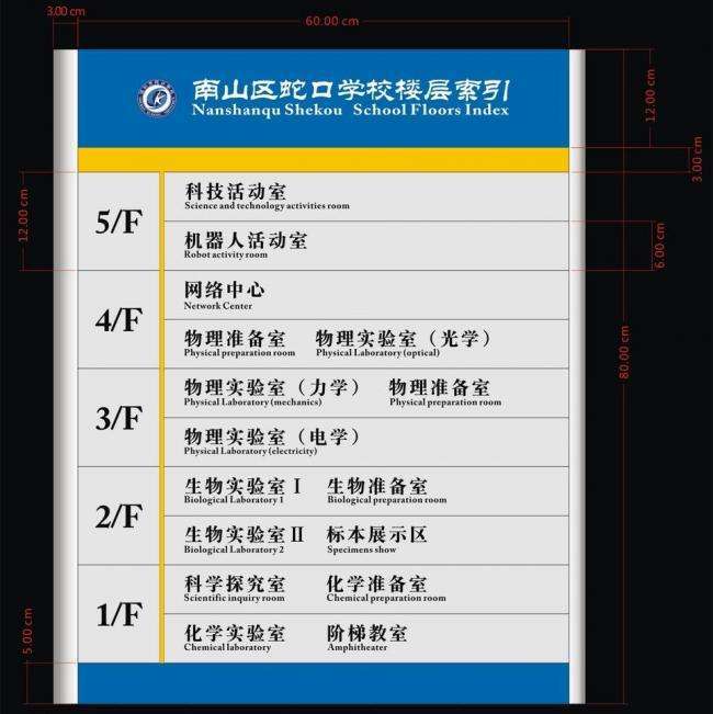 铝合金楼层指示牌
